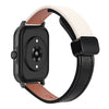 Correa de reloj de cuero de microfibra de 20 mm con hebilla magnética para Amazfit GTS 3 Slim (negro y albaricoque)
