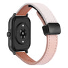 Correa de reloj de cuero de microfibra de 20 mm con hebilla magnética fina para Amazfit GTS 2e (rosa y albaricoque)