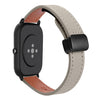 Correa de reloj de cuero de microfibra de 20 mm con hebilla magnética fina para Amazfit GTS 2 (gris elefante de becerro)