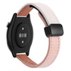 Correa de reloj de cuero de microfibra de 20 mm con hebilla magnética fina para Amazfit GTR de 42 mm (rosa y albaricoque)