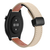Correa de reloj de cuero de microfibra de 20 mm con hebilla magnética fina para Amazfit GTR de 42 mm (color albaricoque crema)