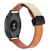 Correa de reloj de cuero de microfibra de 20 mm con hebilla magnética fina para Garmin Forerunner 165 (naranja Aima y albaricoque crema)
