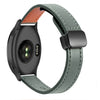 Correa de reloj de cuero de microfibra de 20 mm con hebilla magnética fina para Garmin Forerunner 165 (verde aguacate)