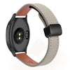 Correa de reloj de cuero de microfibra de 20 mm con hebilla magnética fina para Garmin Forerunner 165 (gris elefante de becerro)
