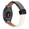Correa de reloj de cuero de microfibra de 20 mm con hebilla magnética fina para Garmin Forerunner 165 (verde albaricoque y aguacate)