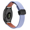 Correa de reloj de cuero de microfibra de 20 mm con hebilla magnética fina para Garmin Vivoactive 5 (lavanda)