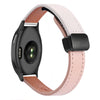 Correa de reloj de cuero de microfibra de 20 mm con hebilla magnética fina para Garmin Vivoactive 5 (rosa y albaricoque)