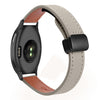 Correa de reloj de cuero de microfibra de 20 mm con hebilla magnética fina para Garmin Active 5 (gris elefante de becerro)