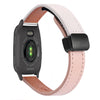 Correa de reloj de cuero de microfibra con hebilla magnética fina de 20 mm para Garmin Venu SQ2 (rosa y albaricoque)