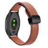Correa de reloj de cuero de microfibra con hebilla magnética delgada de 20 mm para Garmin Move Style (marrón moca)