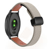 Correa de reloj de cuero de microfibra de 20 mm con hebilla magnética fina para Garmin Move Style (gris elefante de becerro)