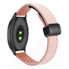 Correa de reloj de cuero de microfibra con hebilla magnética fina de 20 mm para Garmin Move Luxe (rosa Sakura)