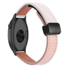 Correa de reloj de cuero de microfibra de 20 mm con hebilla magnética fina para Garmin Approach S40 (rosa y albaricoque)