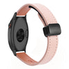 Correa de reloj de cuero de microfibra con hebilla magnética fina de 20 mm para Garmin Approach S40 (rosa Sakura)