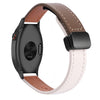 Correa de reloj de cuero de microfibra de 20 mm con hebilla magnética fina para Garmin Approach S40 (albaricoque y caramelo macchiato)