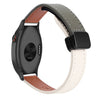 Correa de reloj de cuero de microfibra de 20 mm con hebilla magnética fina para Garmin Approach S40 (verde albaricoque y aguacate)