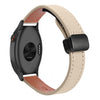 Correa de reloj de cuero de microfibra de 20 mm con hebilla magnética fina para Garmin Approach S40 (color albaricoque crema)
