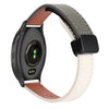 Correa de reloj de cuero de microfibra de 20 mm con hebilla magnética fina para Garmin Venu 2 Plus (verde albaricoque y aguacate)