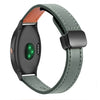 Correa de reloj de cuero de microfibra de 20 mm con hebilla magnética fina para Garmin Vivoactive 3 Music (verde aguacate)