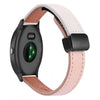 Correa de reloj de cuero de microfibra de 20 mm con hebilla magnética fina para Garmin Vivoactive 3 (rosa y albaricoque)