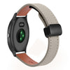 Correa de reloj de cuero de microfibra de 20 mm con hebilla magnética fina para Garmin Vivoactive 3 (gris elefante de becerro)