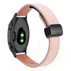Correa de reloj de cuero de microfibra de 20 mm con hebilla magnética fina para Garmin Forerunner 55 (rosa Sakura)