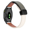 Correa de reloj de cuero de microfibra de 20 mm con hebilla magnética fina para Garmin Forerunner 55 (verde albaricoque y aguacate)