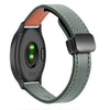 Correa de reloj de cuero de microfibra de 20 mm con hebilla magnética fina para Garmin Forerunner 158 (verde aguacate)