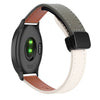 Correa de reloj de cuero de microfibra de 20 mm con hebilla magnética fina para Garmin Forerunner 158 (verde albaricoque y aguacate)