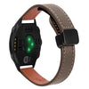 Correa de reloj de cuero de microfibra de 20 mm con hebilla magnética fina para Garmin Forerunner 645 (caramelo macchiato)