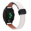 Correa de reloj de cuero de microfibra de 20 mm con hebilla magnética fina para Garmin Forerunner 645 (albaricoque)