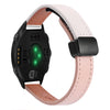 Correa de reloj de cuero de microfibra de 20 mm con hebilla magnética fina para Garmin Forerunner 645 (rosa y albaricoque)