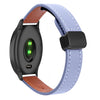 Correa de reloj de cuero de microfibra con hebilla magnética delgada de 20 mm para Garmin Vivomove (lavanda)
