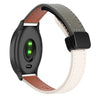Correa de reloj de cuero de microfibra con hebilla magnética delgada de 20 mm para Garmin Vivomove (verde albaricoque y aguacate)