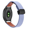 Correa de reloj de cuero de microfibra con hebilla magnética delgada de 20 mm para Garmin Vivomove Luxe (lavanda)