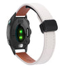 Correa de reloj de cuero de microfibra de 20 mm con hebilla magnética fina para Garmin Forerunner 245 (albaricoque)