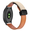 Correa de reloj de cuero de microfibra de 20 mm con hebilla magnética fina para Garmin Vivomove 3 (naranja Aima + albaricoque crema)