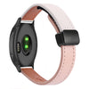 Correa de reloj de cuero de microfibra con hebilla magnética de 20 mm para Garmin Venu Slim (rosa y albaricoque)
