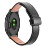 Correa de reloj de cuero de microfibra con hebilla magnética de 20 mm para Garmin Venu Slim (negra)
