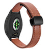 Correa de reloj de cuero de microfibra con hebilla magnética fina de 18 mm para Garmin Venu 3S (marrón moca)