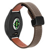 Correa de reloj de cuero de microfibra con hebilla magnética fina de 18 mm para Garmin Venu 3S (color caramelo macchiato)
