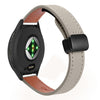 Correa de reloj de cuero de microfibra con hebilla magnética fina de 18 mm para Garmin Venu 3S (gris elefante de becerro)