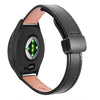 Correa de reloj de cuero de microfibra con hebilla magnética fina de 18 mm para Garmin Venu 3S (negra)