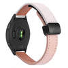 Correa de reloj de cuero de microfibra con hebilla magnética fina de 18 mm para Garmin Forerunner 265S (rosa y albaricoque)