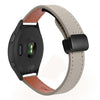 Correa de reloj de cuero de microfibra con hebilla magnética fina de 18 mm para Garmin Forerunner 265S (gris elefante de becerro)