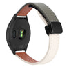 Correa de reloj de cuero de microfibra con hebilla magnética fina de 18 mm para Garmin Forerunner 265S (verde albaricoque y aguacate)