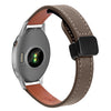 Correa de reloj de cuero de microfibra con hebilla magnética fina de 18 mm para Garmin Forerunner 255S (caramelo macchiato)