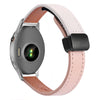 Correa de reloj de cuero de microfibra con hebilla magnética fina de 18 mm para Garmin Forerunner 255S (rosa y albaricoque)