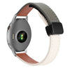 Correa de reloj de cuero de microfibra con hebilla magnética fina de 18 mm para Garmin Forerunner 255S (verde albaricoque y aguacate)
