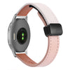 Correa de reloj de cuero de microfibra con hebilla magnética fina de 18 mm para Garmin Venu 2S (rosa y albaricoque)